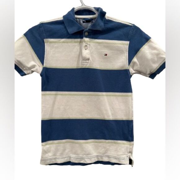 Tommy Hilfiger Other - Tommy Hilfiger Size Small Blue And White Striped Boys Polo (R)